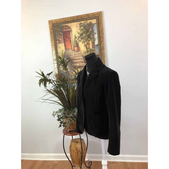Gap Women Long Sleeve Lined Lapel Notch Blazer Black 4 Office Siren Mob Wife - Picture 6 of 10